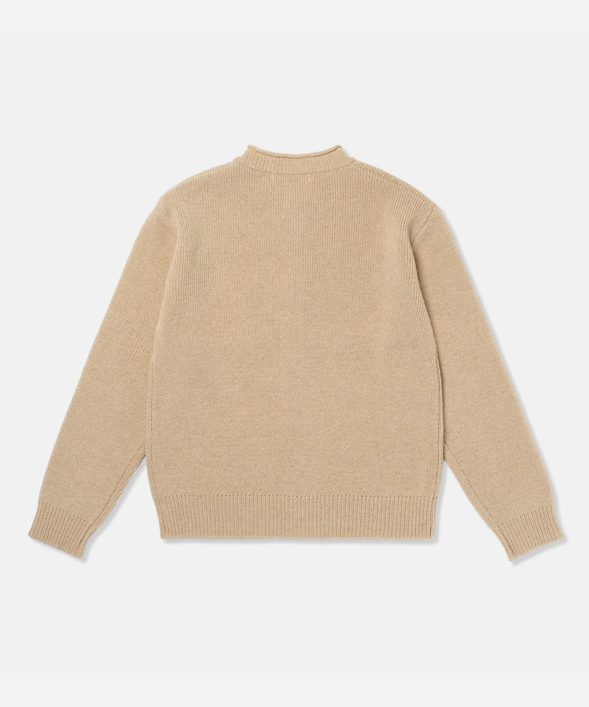 더씽인데어데어(THE THING IN THEIR THERE) Rolled-Edge Shetland Cardigan Sand