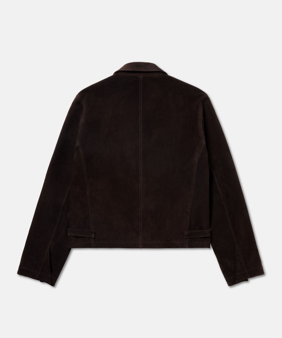 더씽인데어데어(THE THING IN THEIR THERE) Cropped Suede Zip Jacket Brown