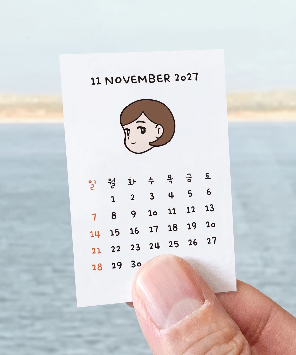 달퐁이네 문방구(DALPHONG) 27년 2027 달퐁밀크 미니 스티커 달력 (5개)