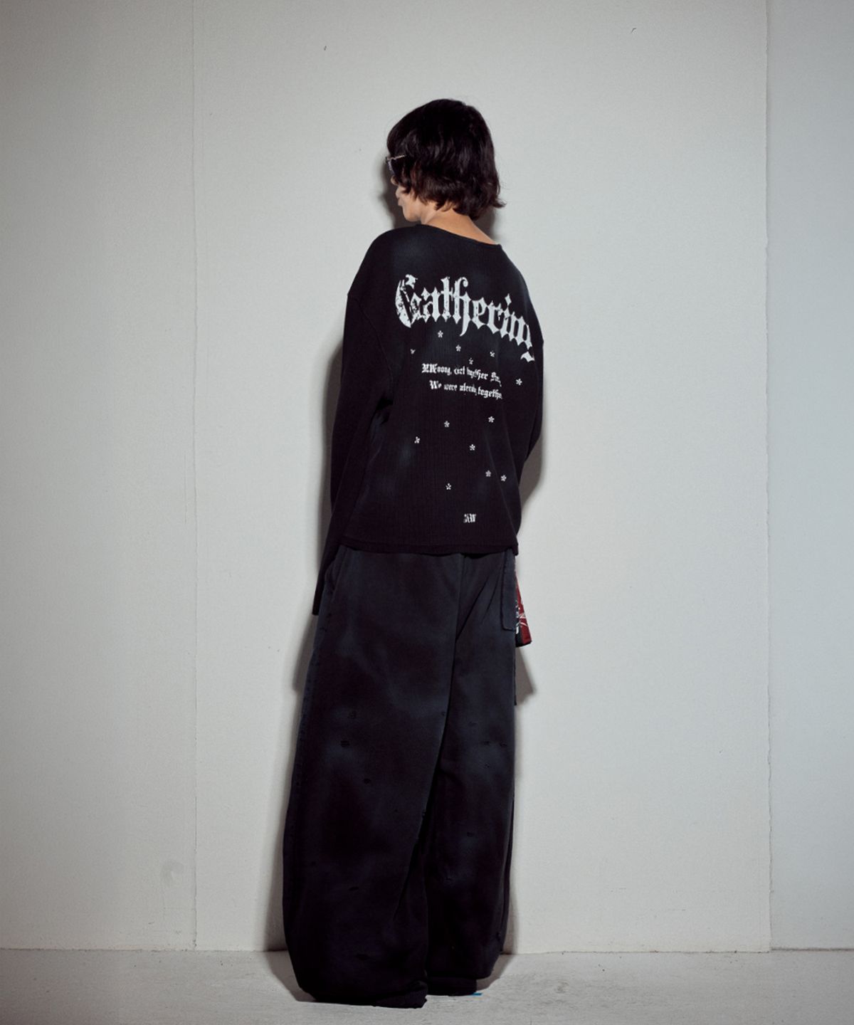 뭉(MWOONG) Gathering heavy waffle LS-BK dirty