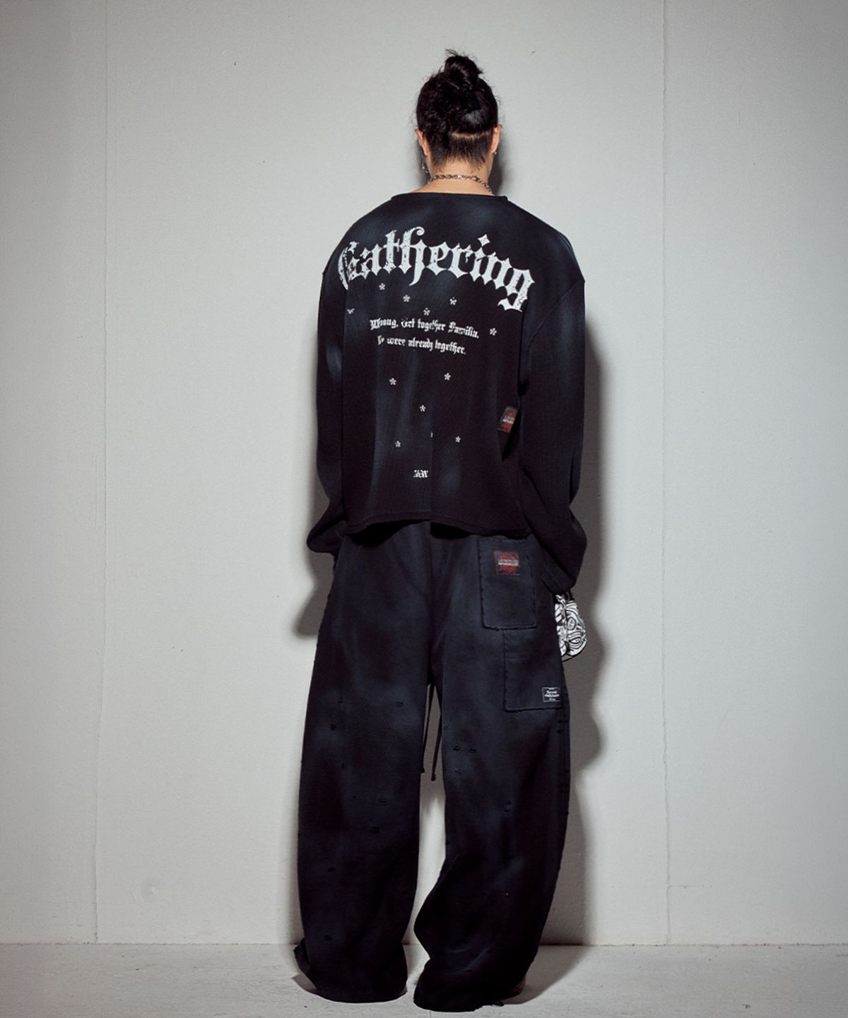 뭉(MWOONG) Gathering heavy waffle LS-BK dirty