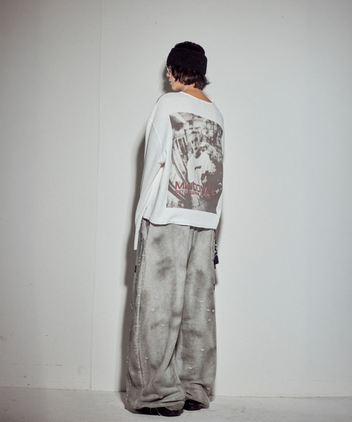 뭉(MWOONG) VTG printing heavy waffle LS-IV