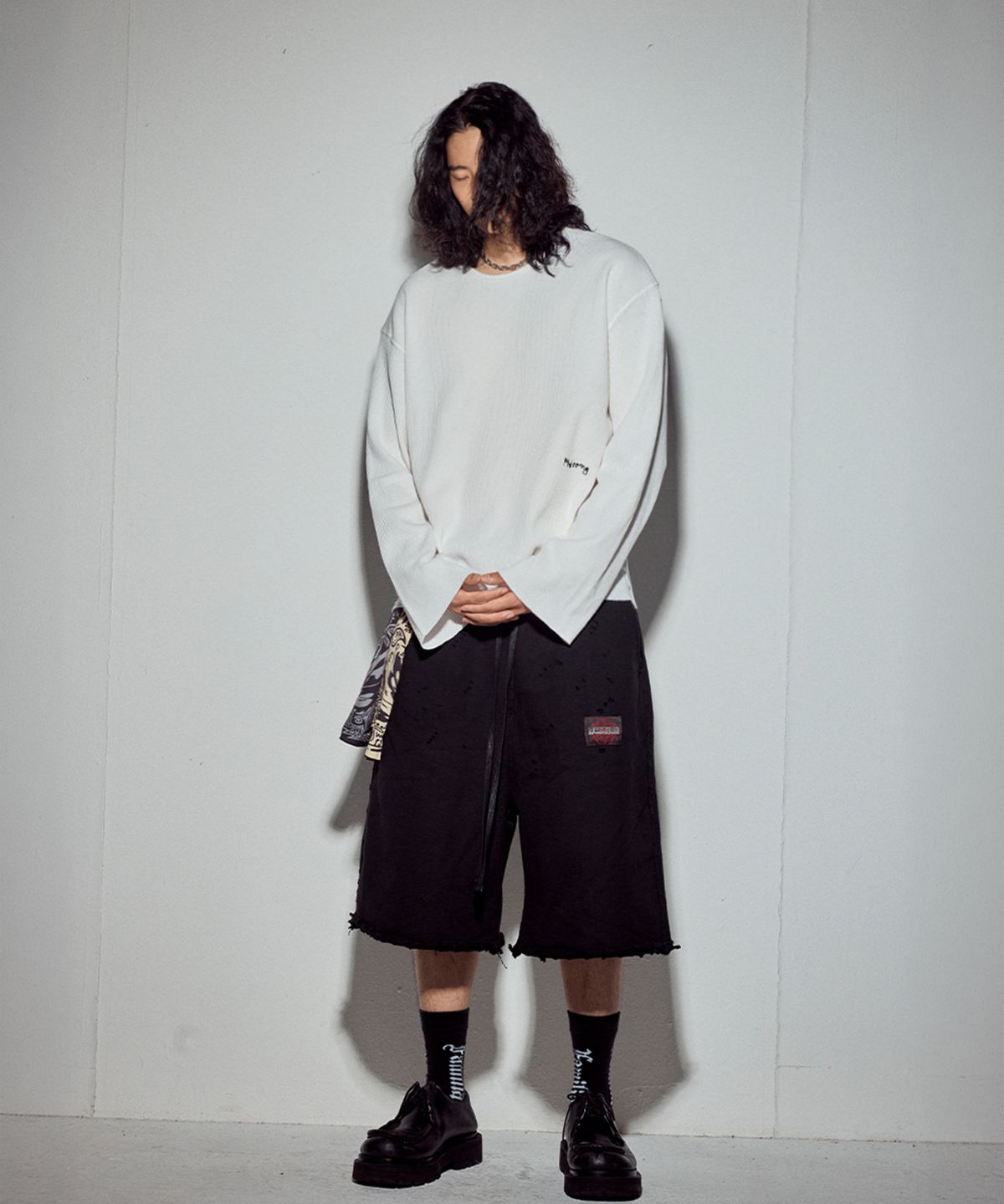 뭉(MWOONG) VTG printing heavy waffle LS-IV