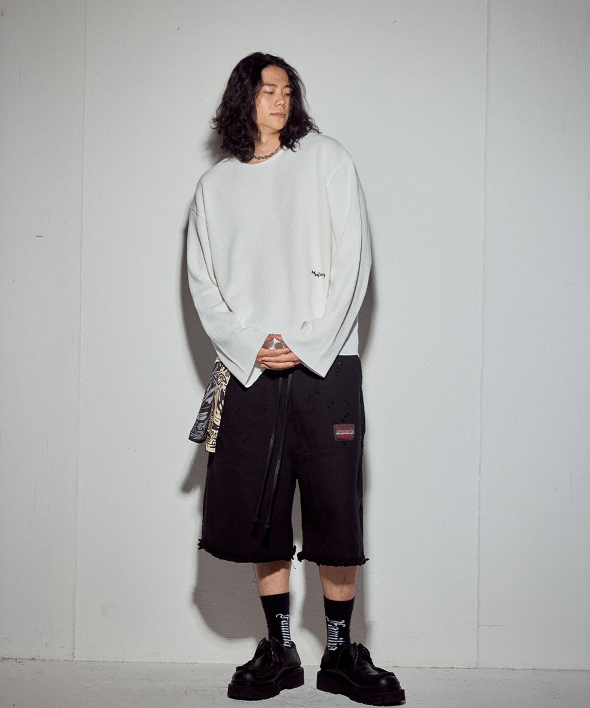 뭉(MWOONG) VTG printing heavy waffle LS-IV