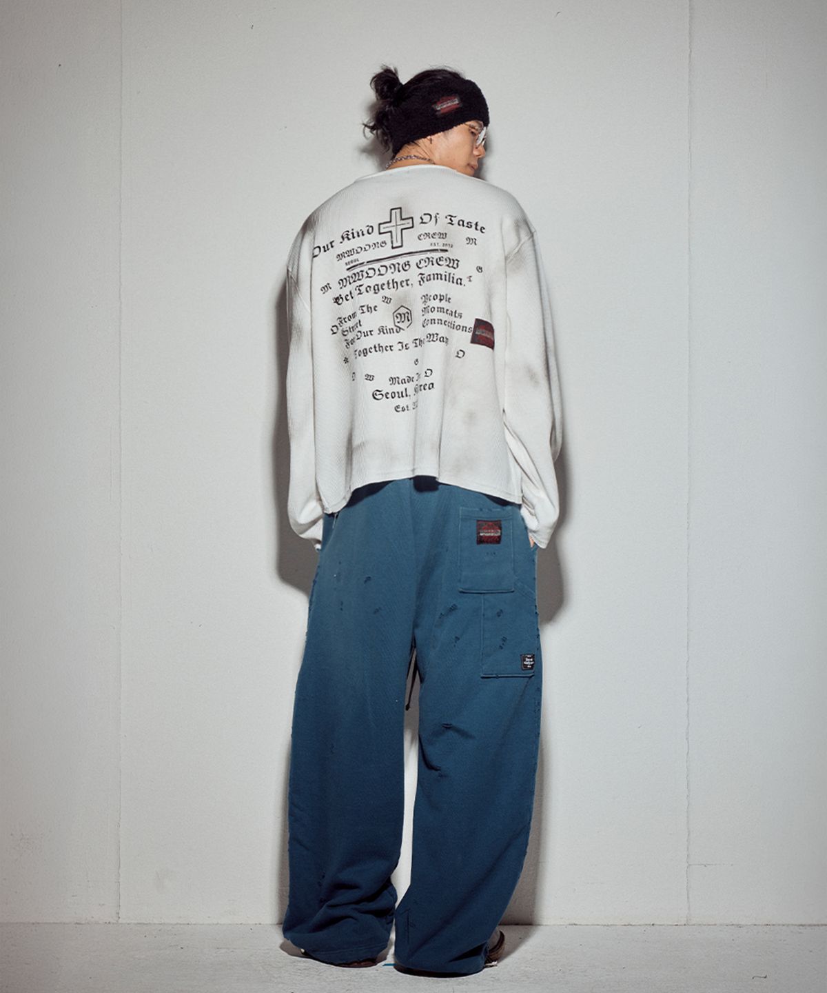 뭉(MWOONG) Cross heavy waffle LS-IV dirty