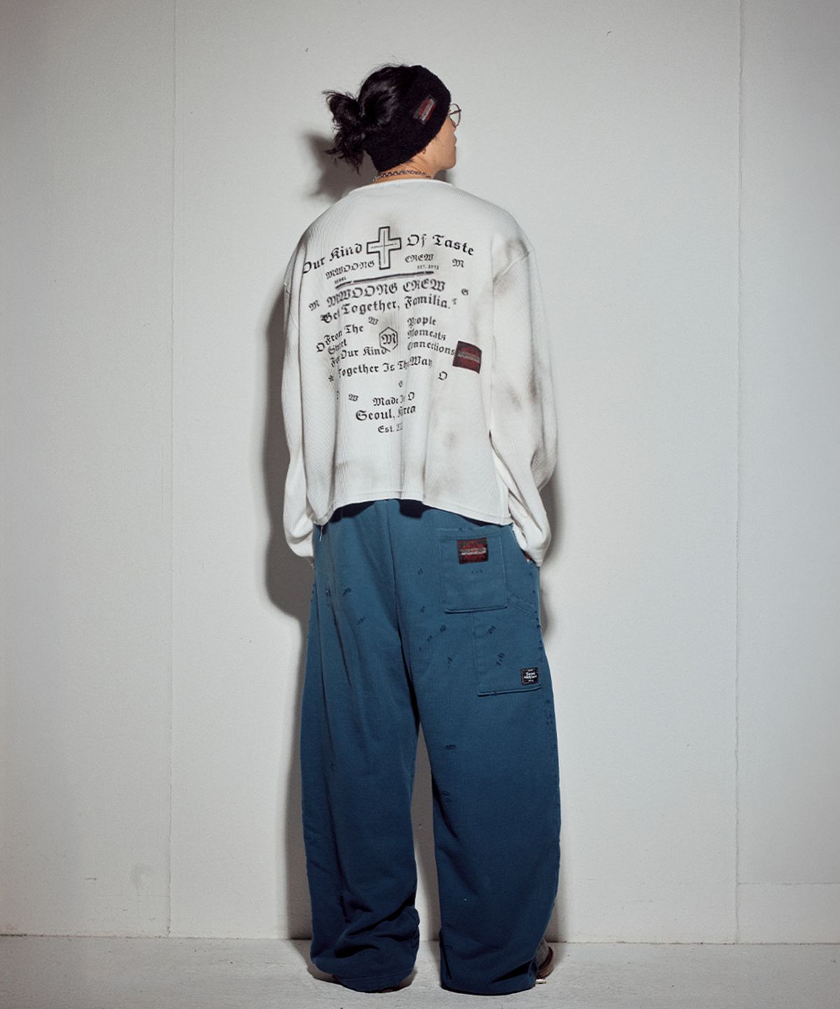 뭉(MWOONG) Cross heavy waffle LS-IV dirty