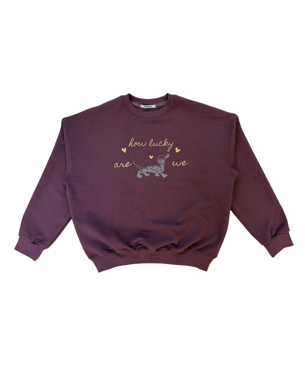 리엔드코(RIANDCO) LUCKY SWEATSHIRT_PINK PURPLE