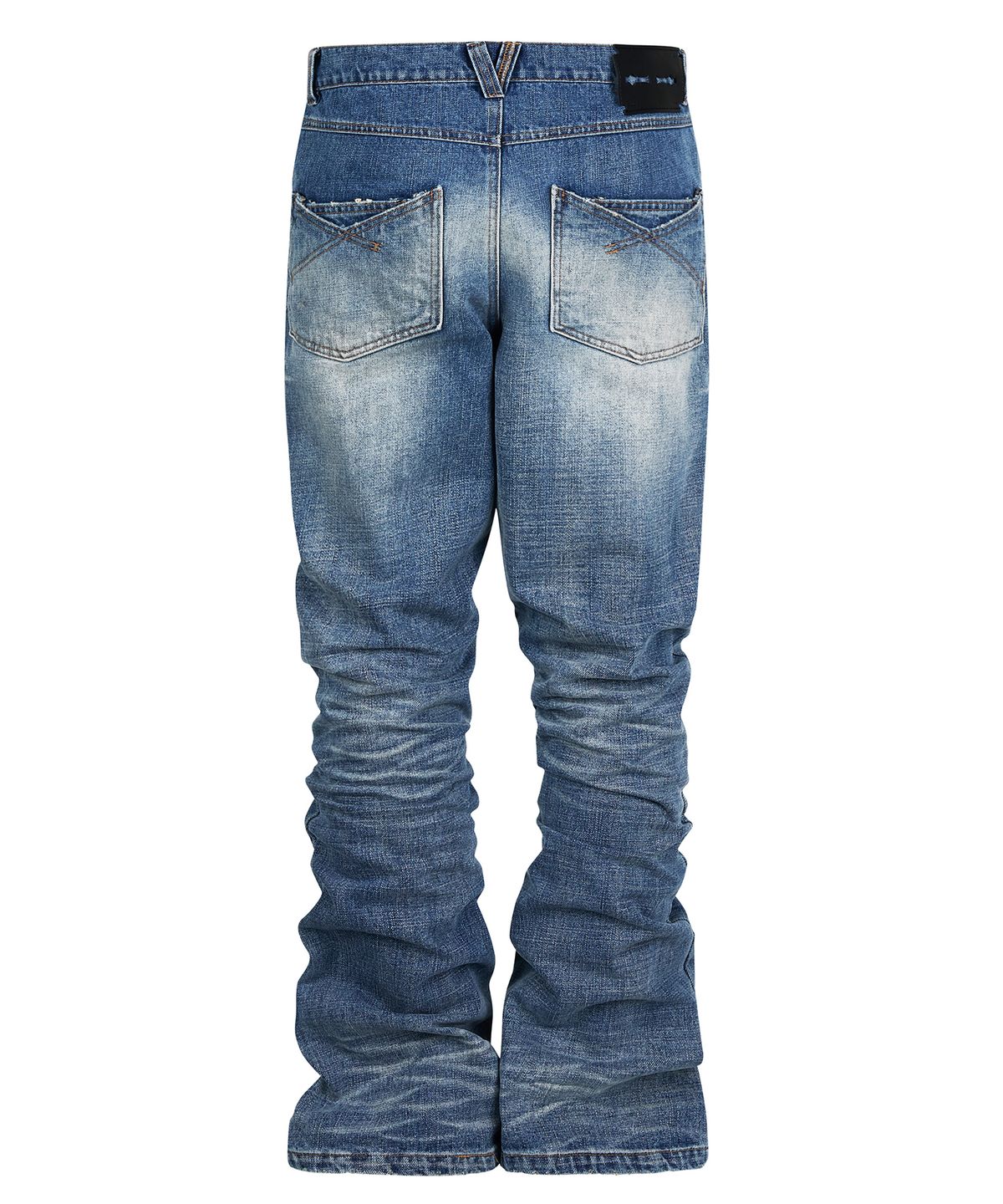 하프앤하프(HALF AND HALF) DUAL POCKET LIGHT WASH FLARE DENIM PANTS