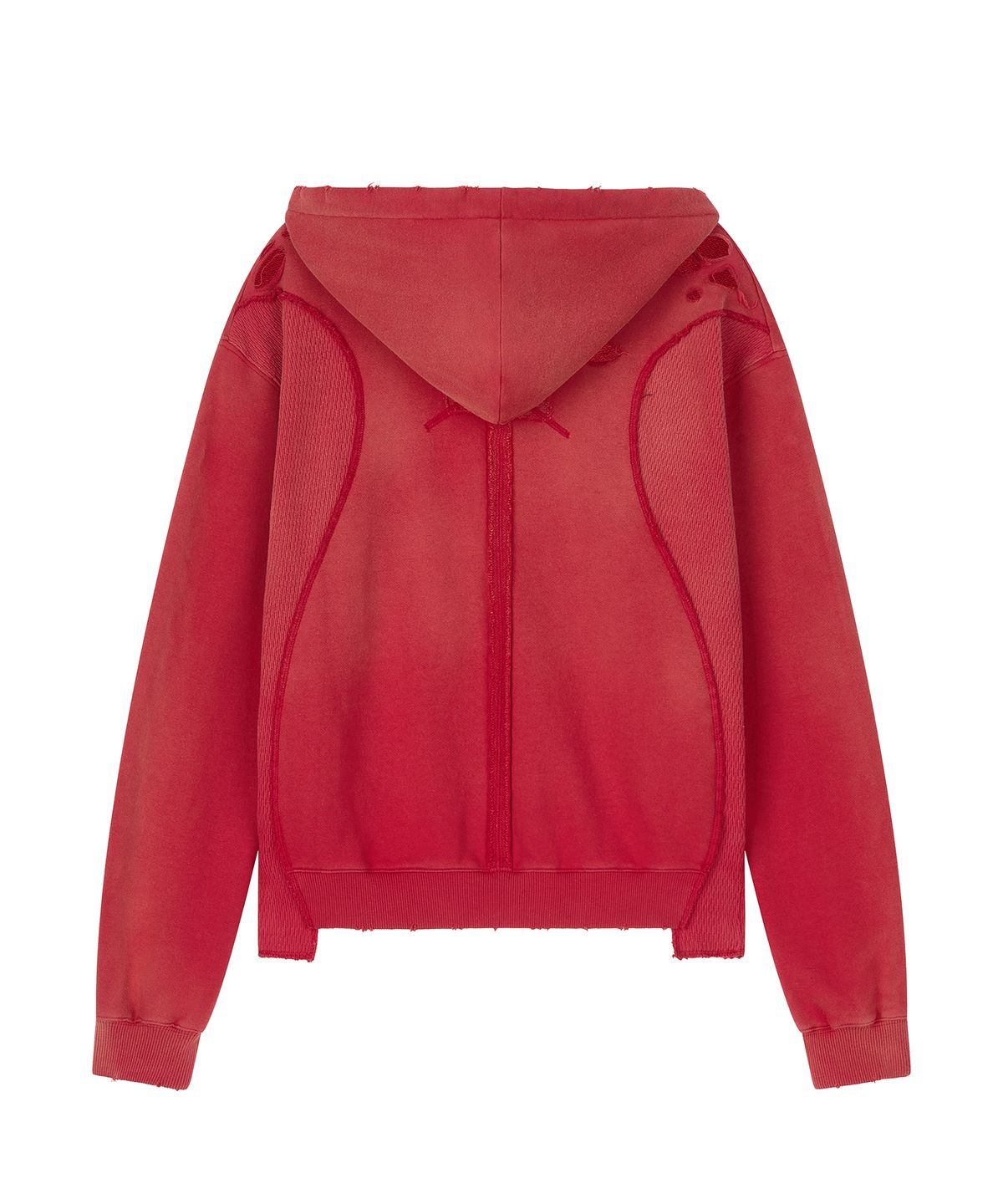 하프앤하프(HALF AND HALF) DISSECTED ZIP-UP HOODIE