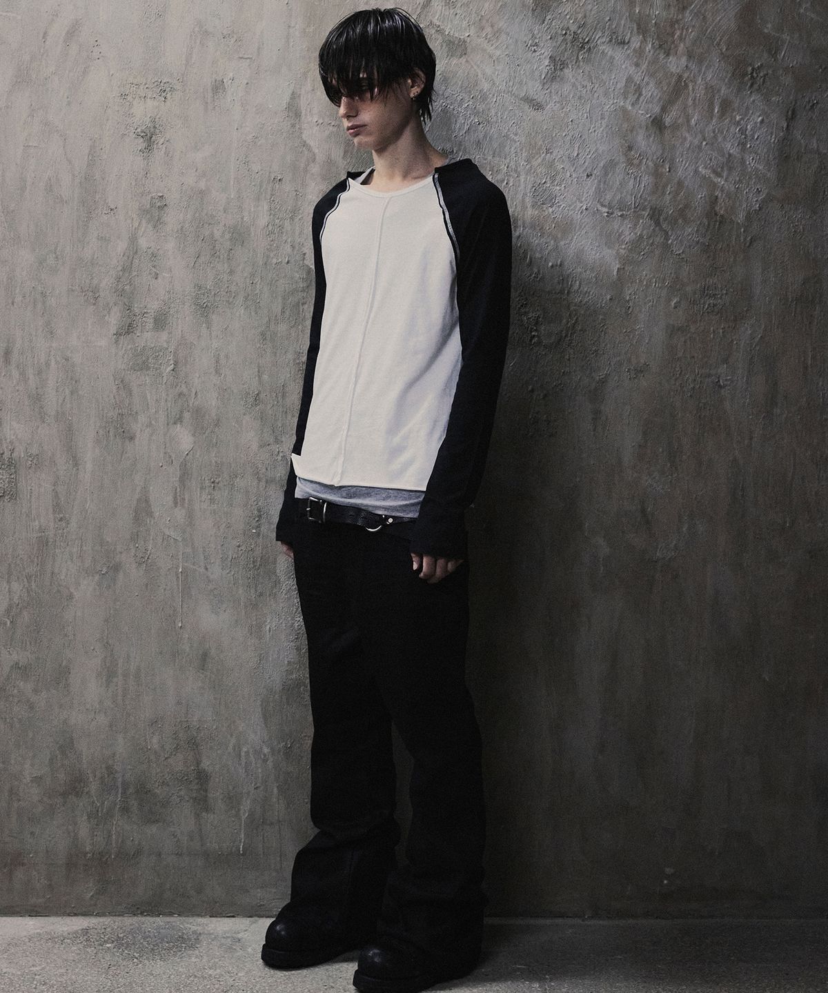 하프앤하프(HALF AND HALF) FRAGMENT RAGLAN LONG SLEEVE