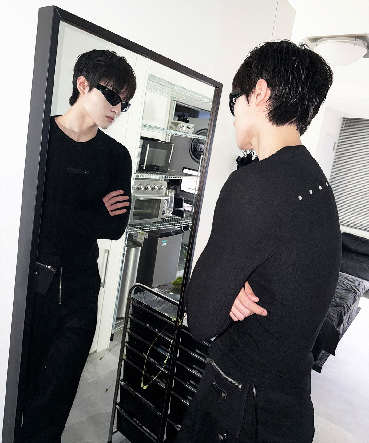 모어댄블랙(MORE THAN BLACK) BIKER LONG SLEEVE