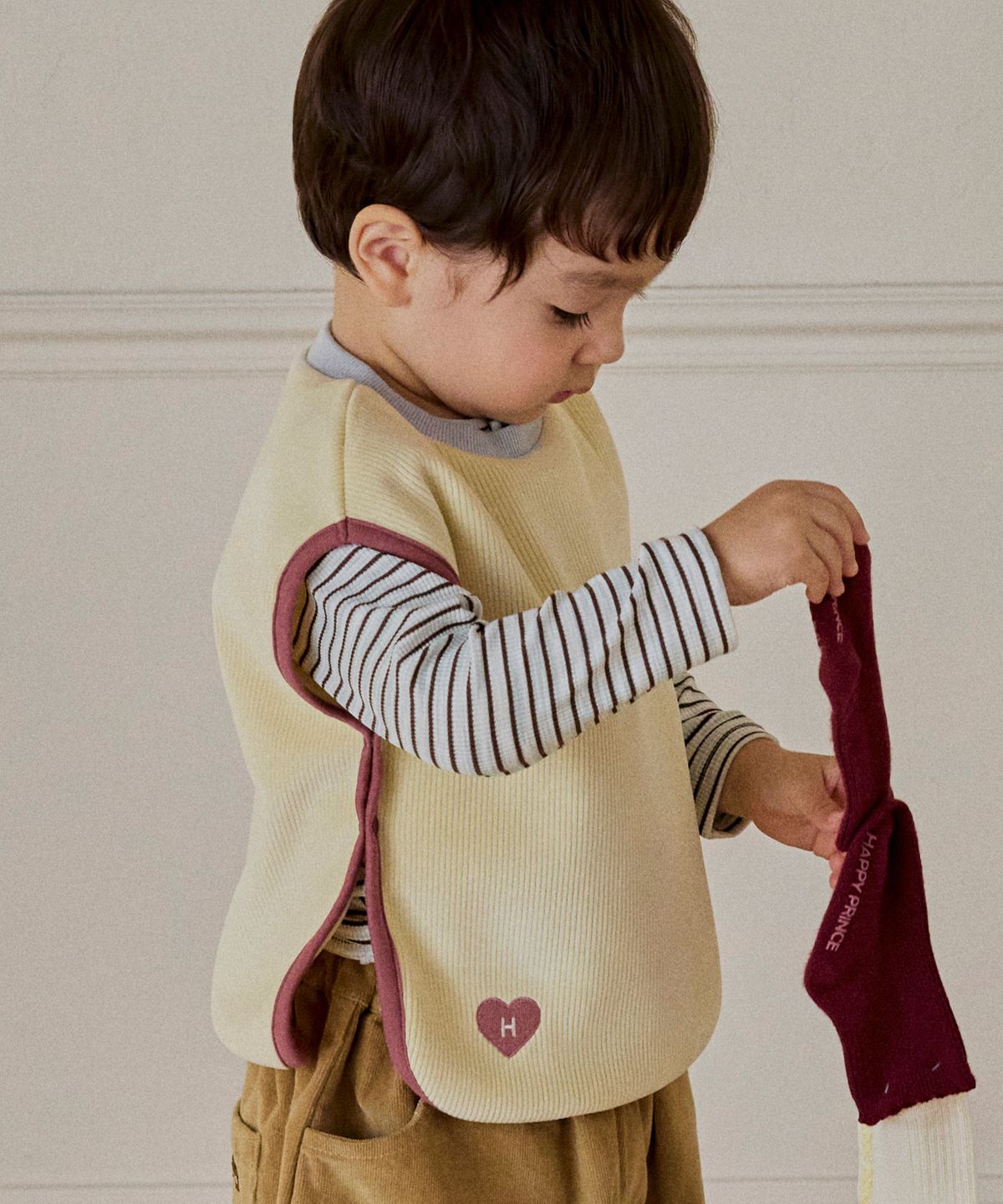 해피프린스(HAPPY PRINCE) 일라이 더블 벨로아 튜닉 조끼