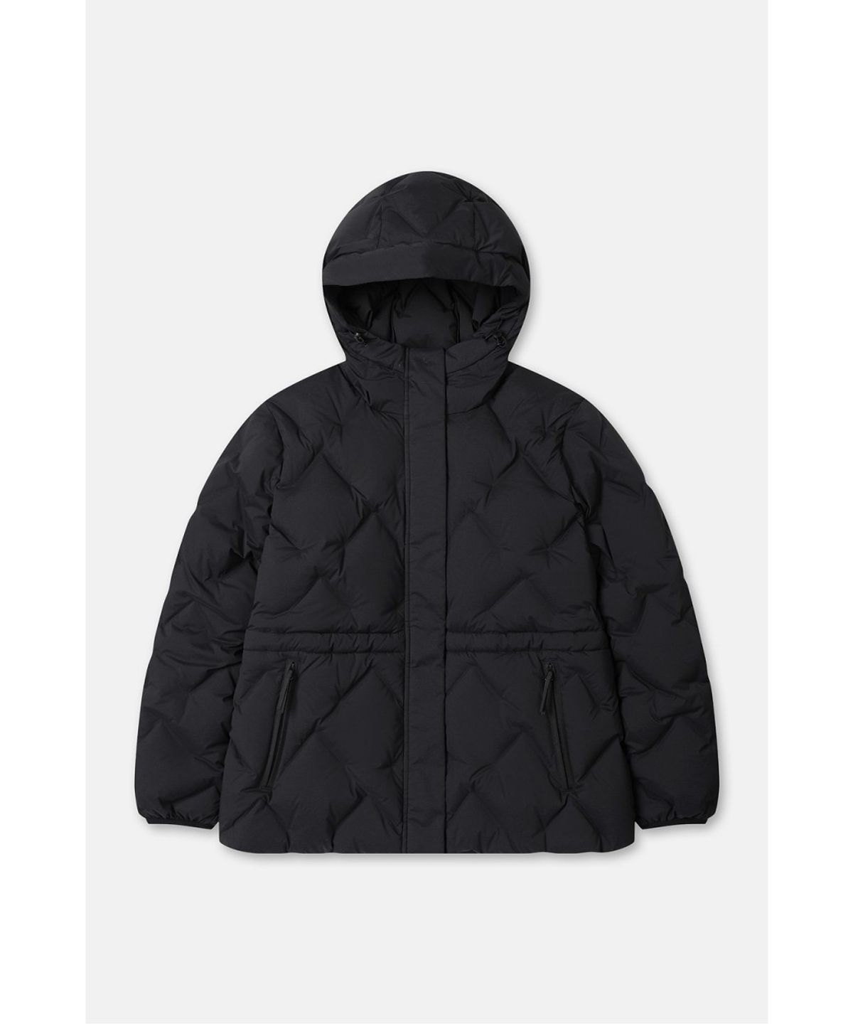 코오롱스포츠(KOLON SPORT) 여성 솟솟 중기장 후드 경량 다운 재킷 TVJDW26512BLK