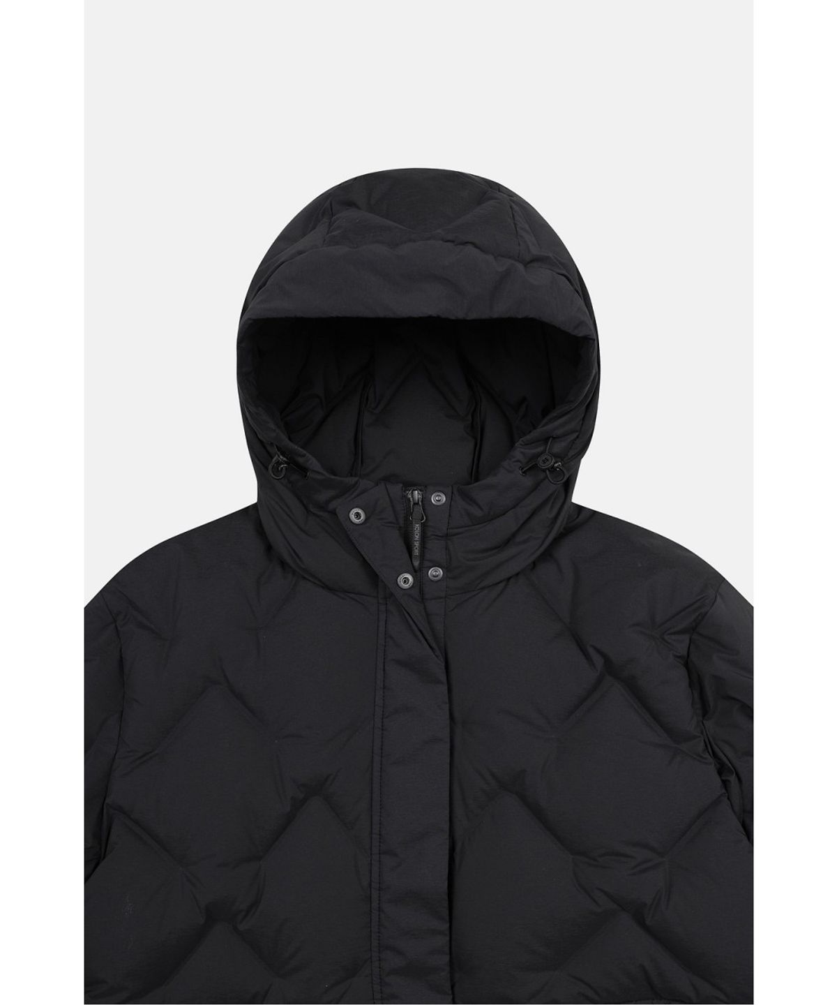 코오롱스포츠(KOLON SPORT) 여성 솟솟 중기장 후드 경량 다운 재킷 TVJDW26512BLK