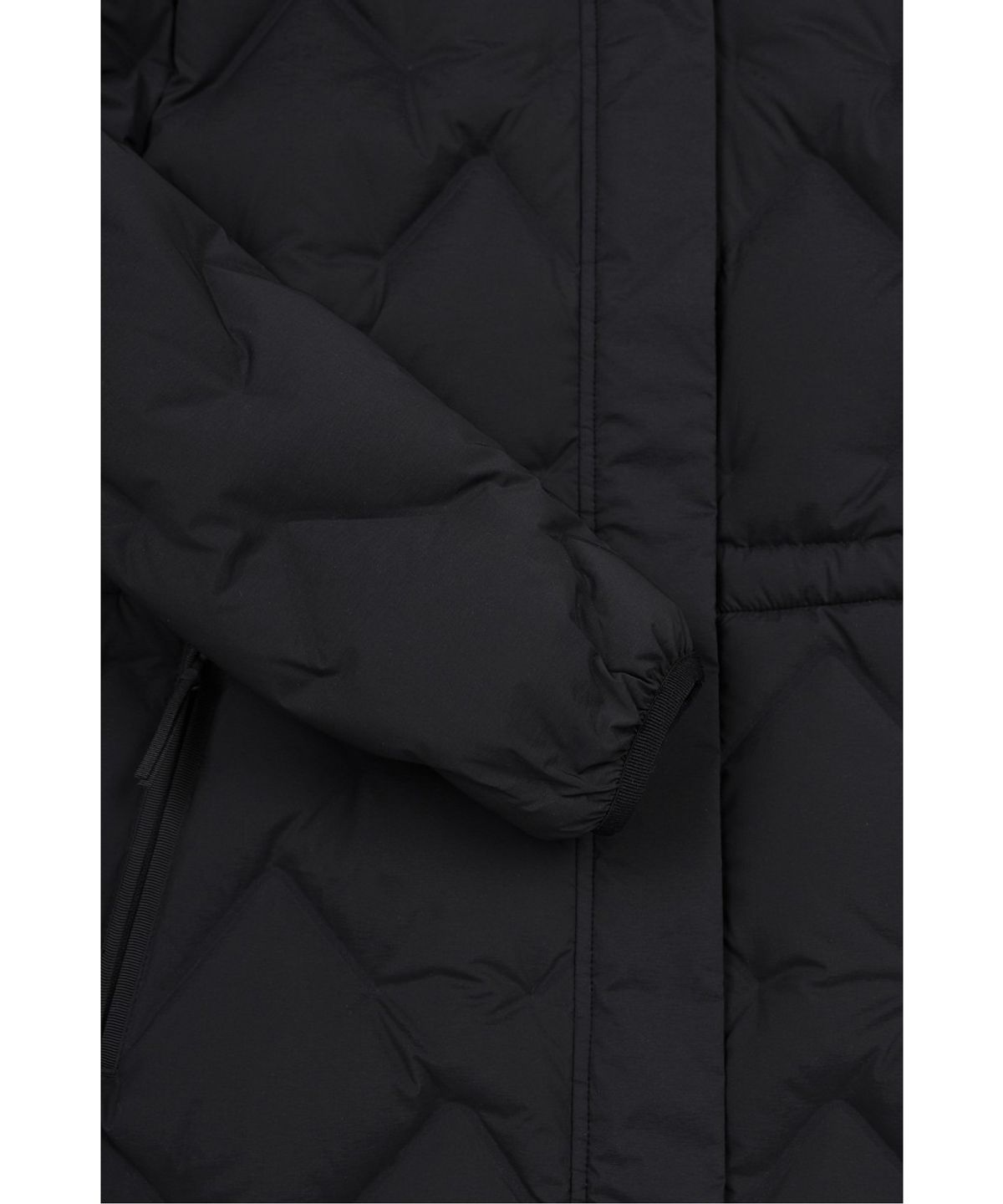 코오롱스포츠(KOLON SPORT) 여성 솟솟 중기장 후드 경량 다운 재킷 TVJDW26512BLK