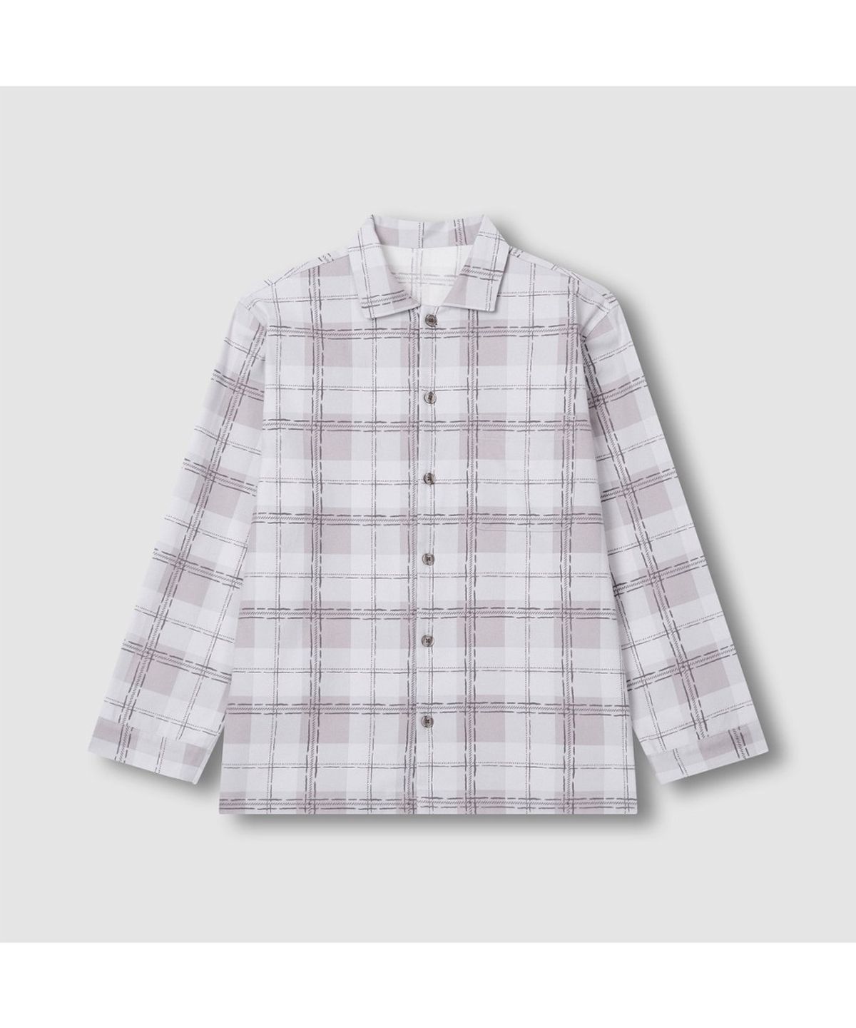 자주(JAJU) [공용] 플란넬 드로잉 파자마 세트 [S~XL]_라이트브라운