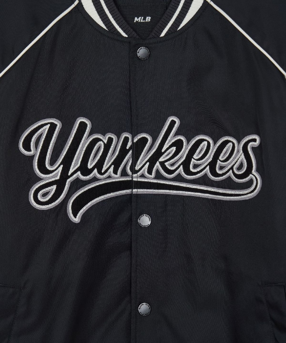 엠엘비(MLB) 나일론 블록킹 컬시브 바시티자켓 NY (Black)