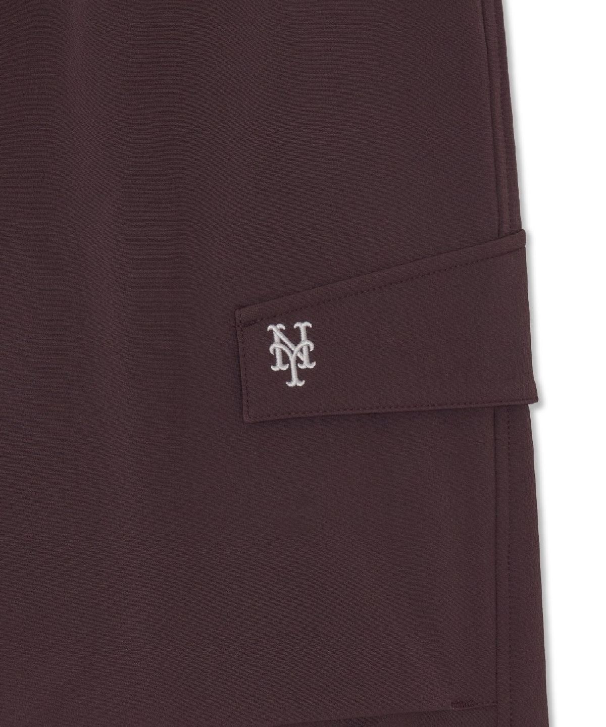 엠엘비(MLB) 여성 고프코어 커브드 라인 기모 와이드 플레어 팬츠 NYM (Ptn.Burgundy)