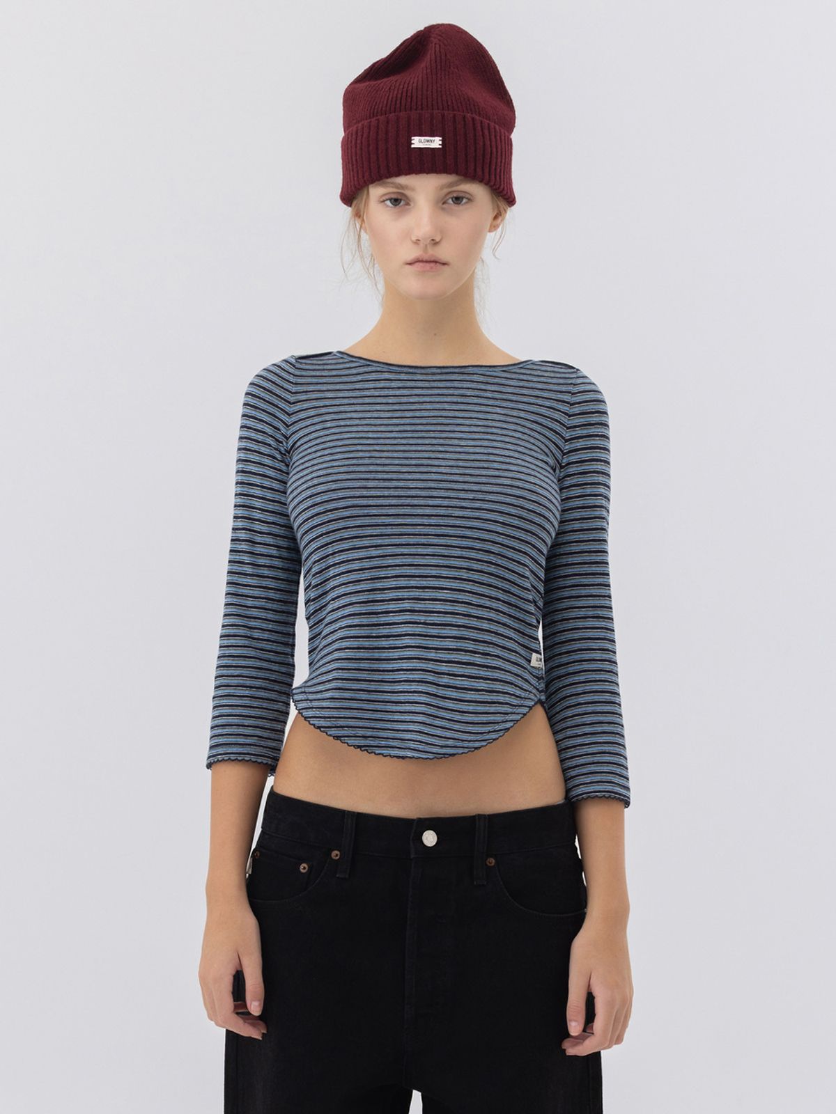 글로니(GLOWNY) G CLASSIC BEANIE (BURGUNDY)