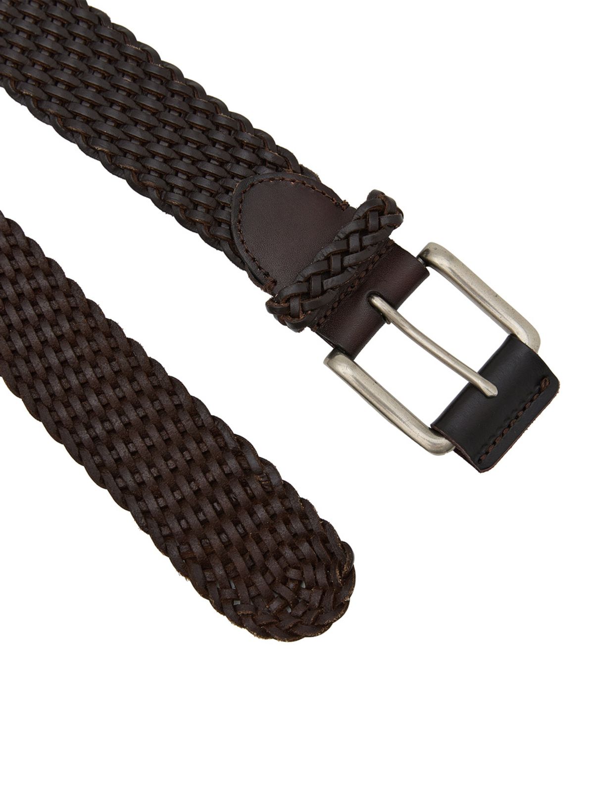 글로니(GLOWNY) G TWIST LEATHER BELT (DARK BROWN)