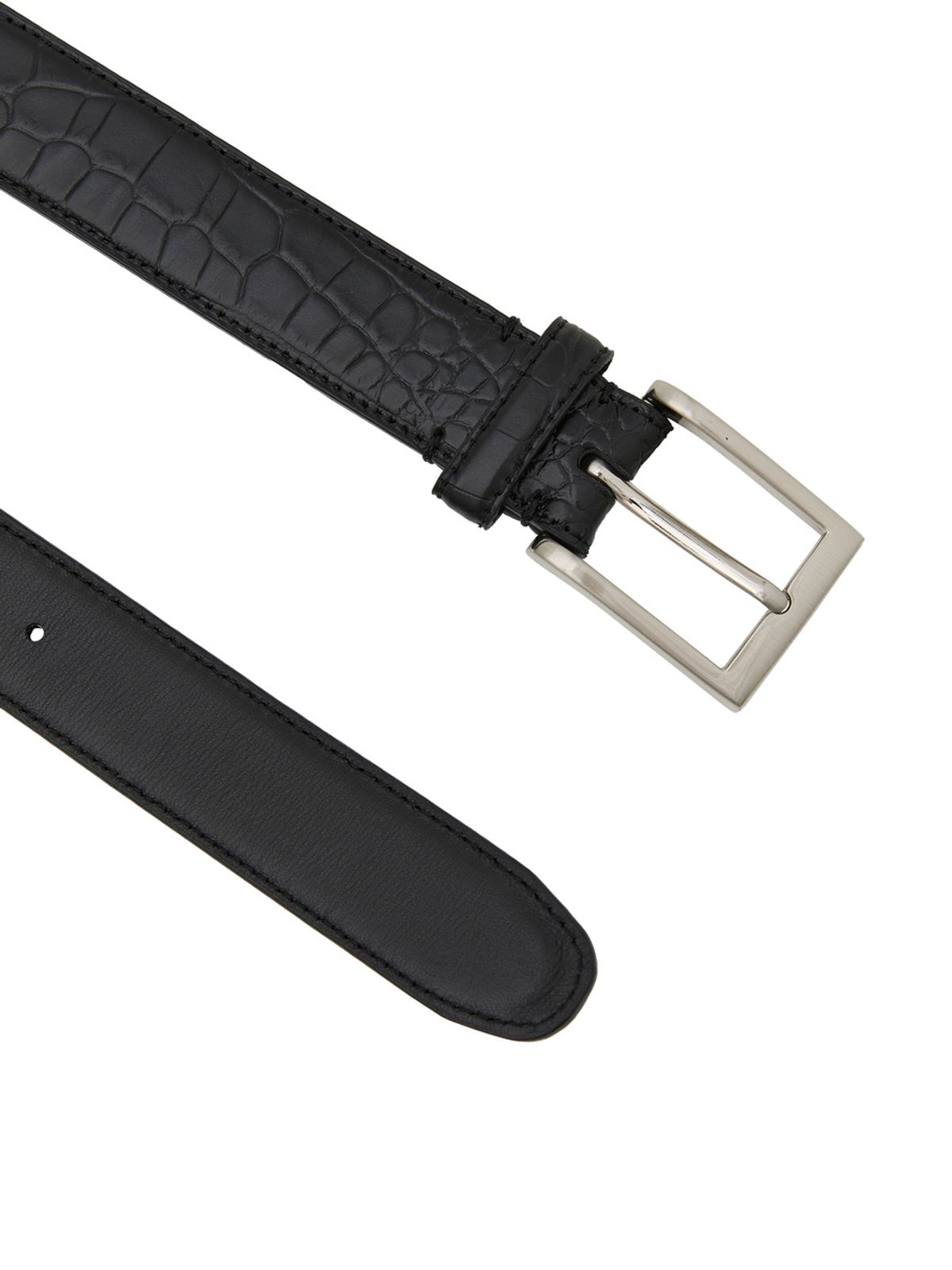 글로니(GLOWNY) G CRACK LEATHER BELT (BLACK)