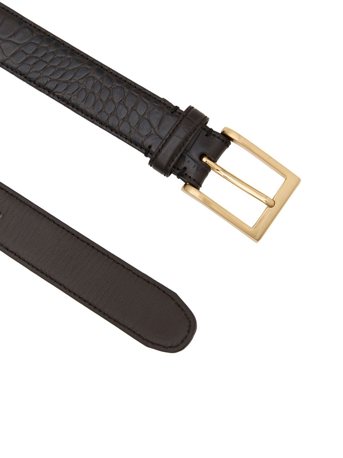글로니(GLOWNY) G CRACK LEATHER BELT (DARK BROWN)