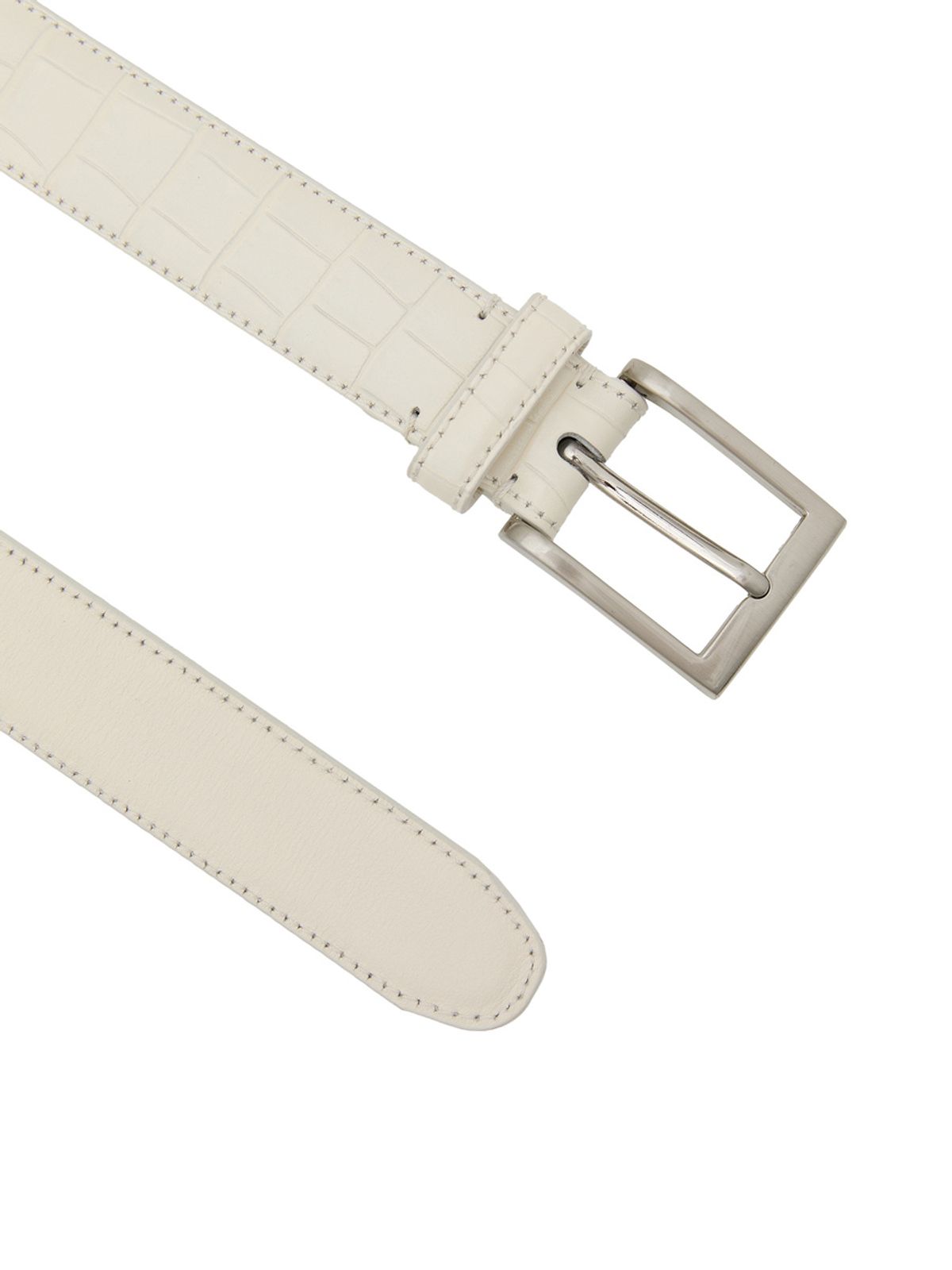 글로니(GLOWNY) G CRACK LEATHER BELT (IVORY)