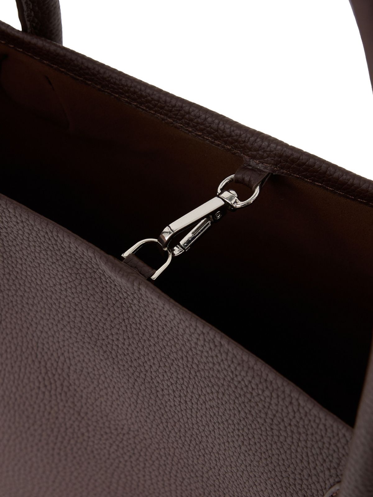 글로니(GLOWNY) HALF MOON LEATHER TOTE BAG (CHOCOLATE)