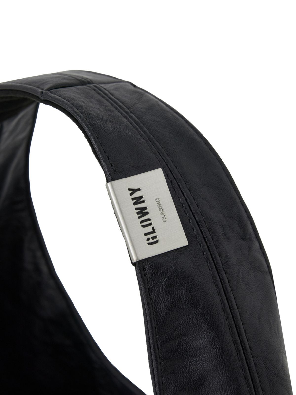 글로니(GLOWNY) G LEATHER HALF SHOULDER BAG (BLACK)