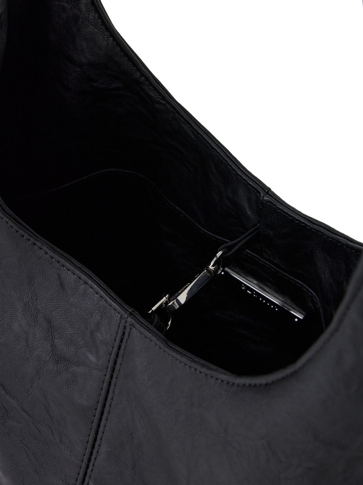글로니(GLOWNY) G LEATHER HALF SHOULDER BAG (BLACK)