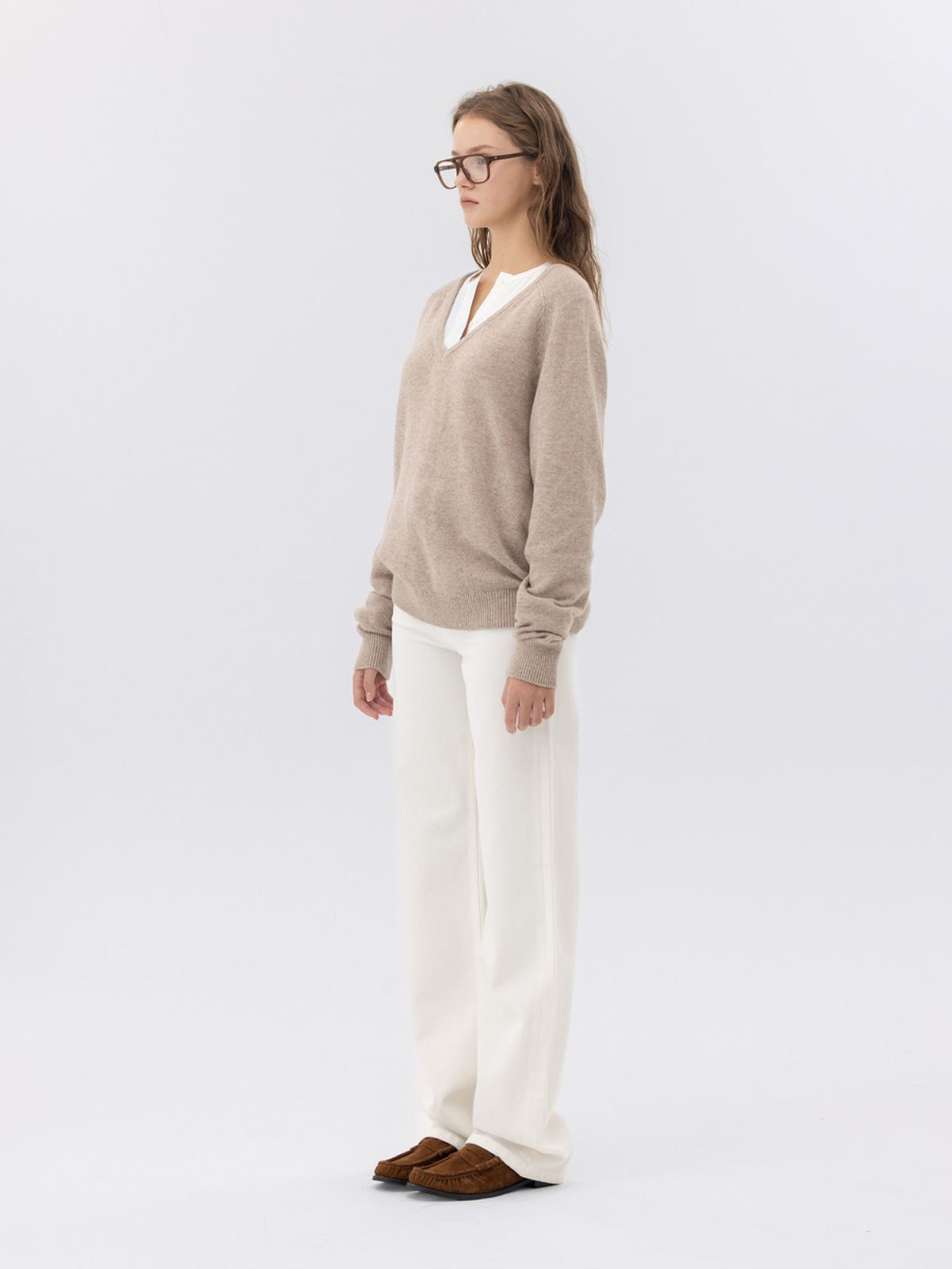 글로니(GLOWNY) THE LINDA HIGH WAIST WIDE JEANS (WHITE)