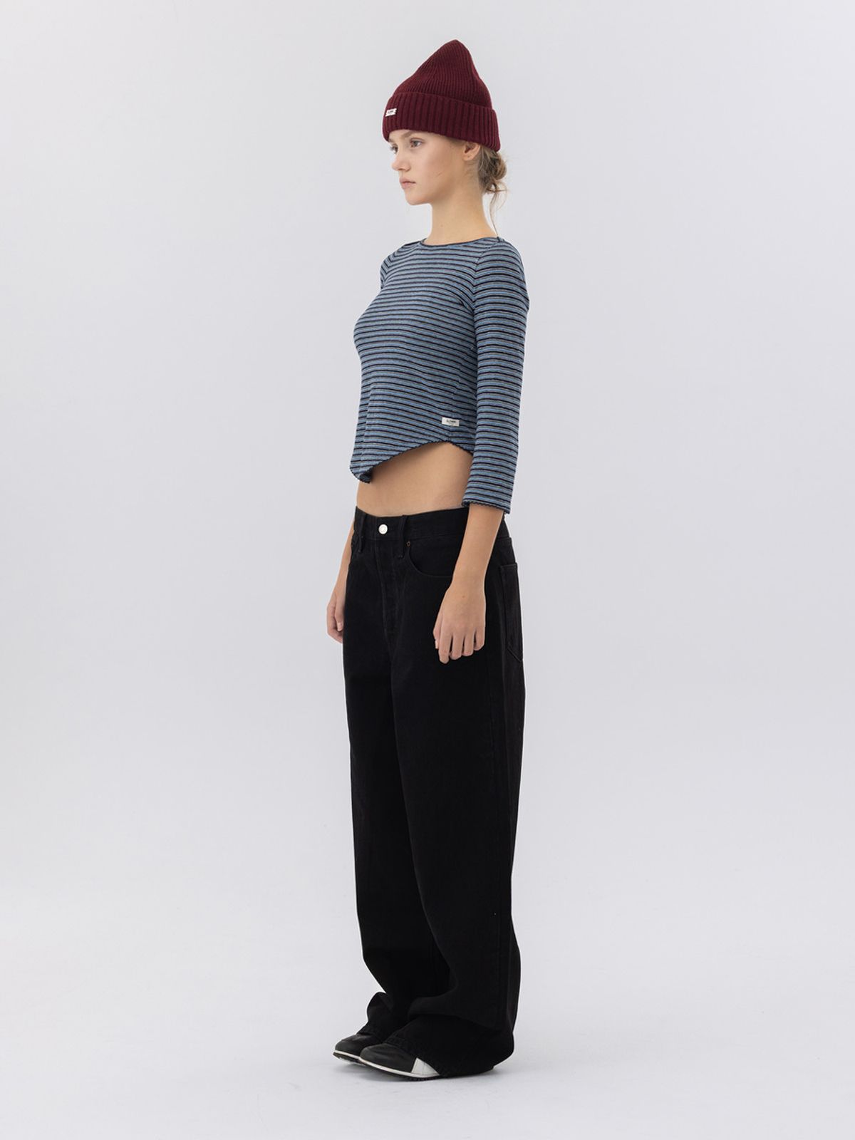 글로니(GLOWNY) THE BELLA BAGGY JEANS (BLACK)