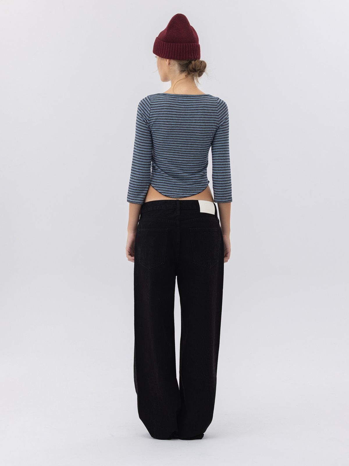 글로니(GLOWNY) THE BELLA BAGGY JEANS (BLACK)