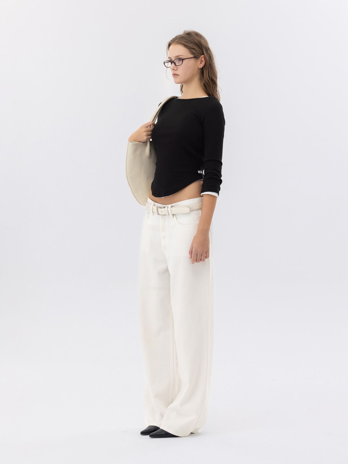 글로니(GLOWNY) THE BELLA BAGGY JEANS (WHITE)