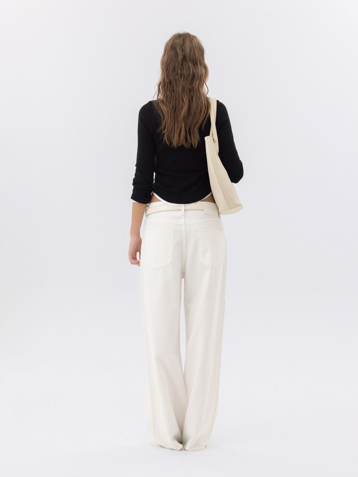 글로니(GLOWNY) THE BELLA BAGGY JEANS (WHITE)