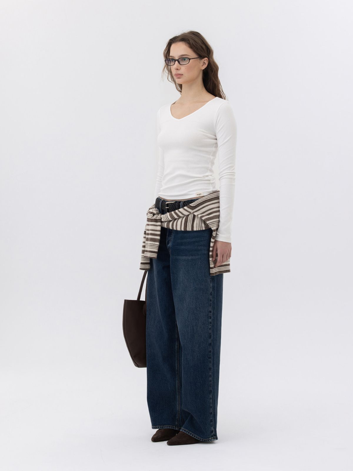 글로니(GLOWNY) THE BELLA BAGGY JEANS (DEEP BLUE)