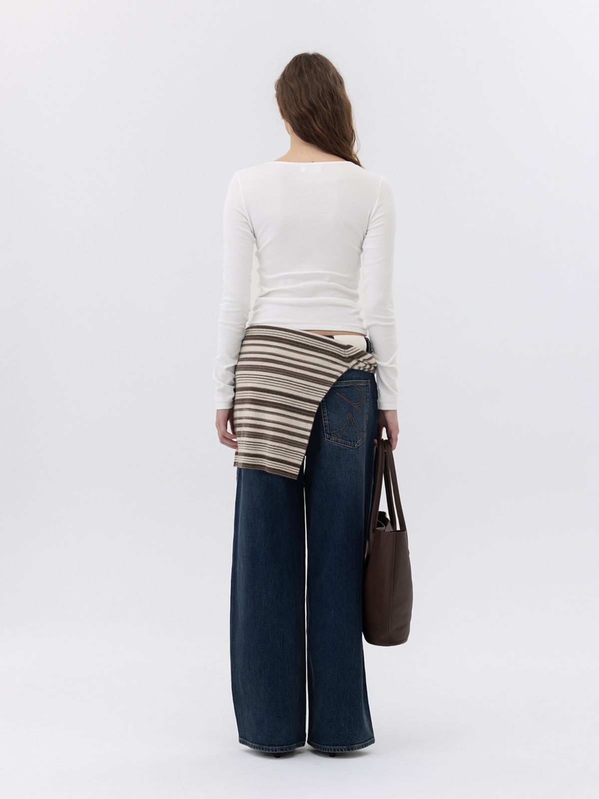글로니(GLOWNY) THE BELLA BAGGY JEANS (DEEP BLUE)