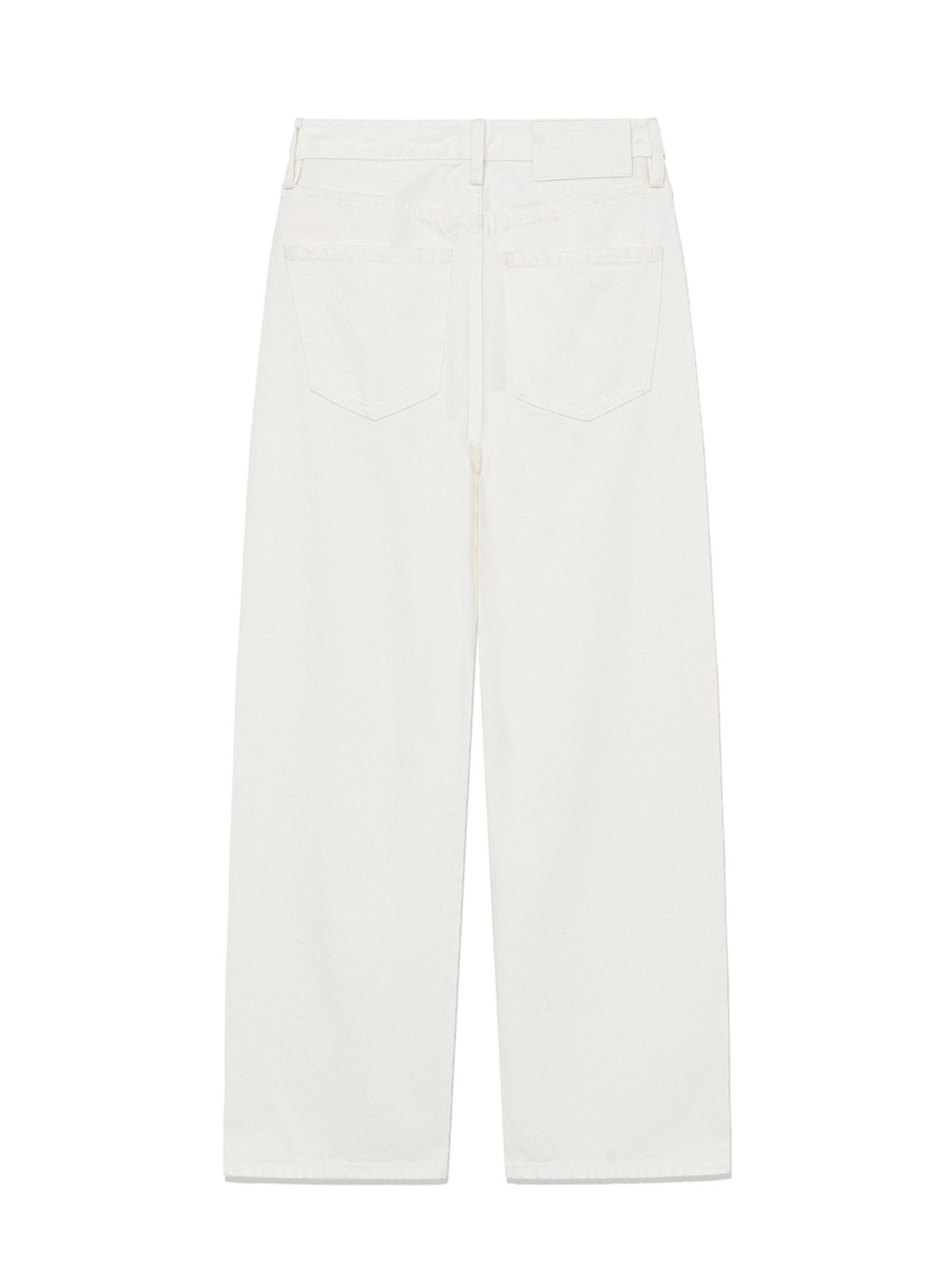 글로니(GLOWNY) 90s HIGH RISE WIDE LEG JEANS (SHORT) (WHITE)