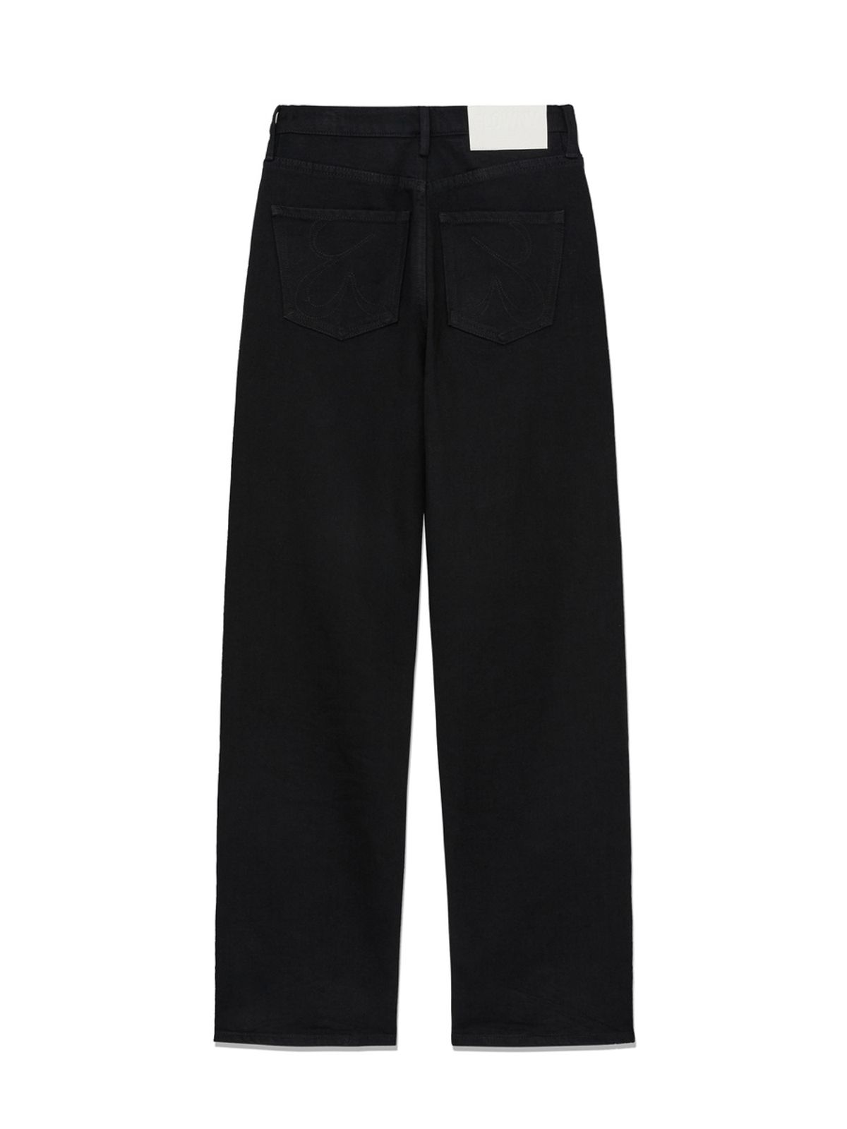 글로니(GLOWNY) 90s HIGH RISE WIDE LEG JEANS (LONG) (BLACK)