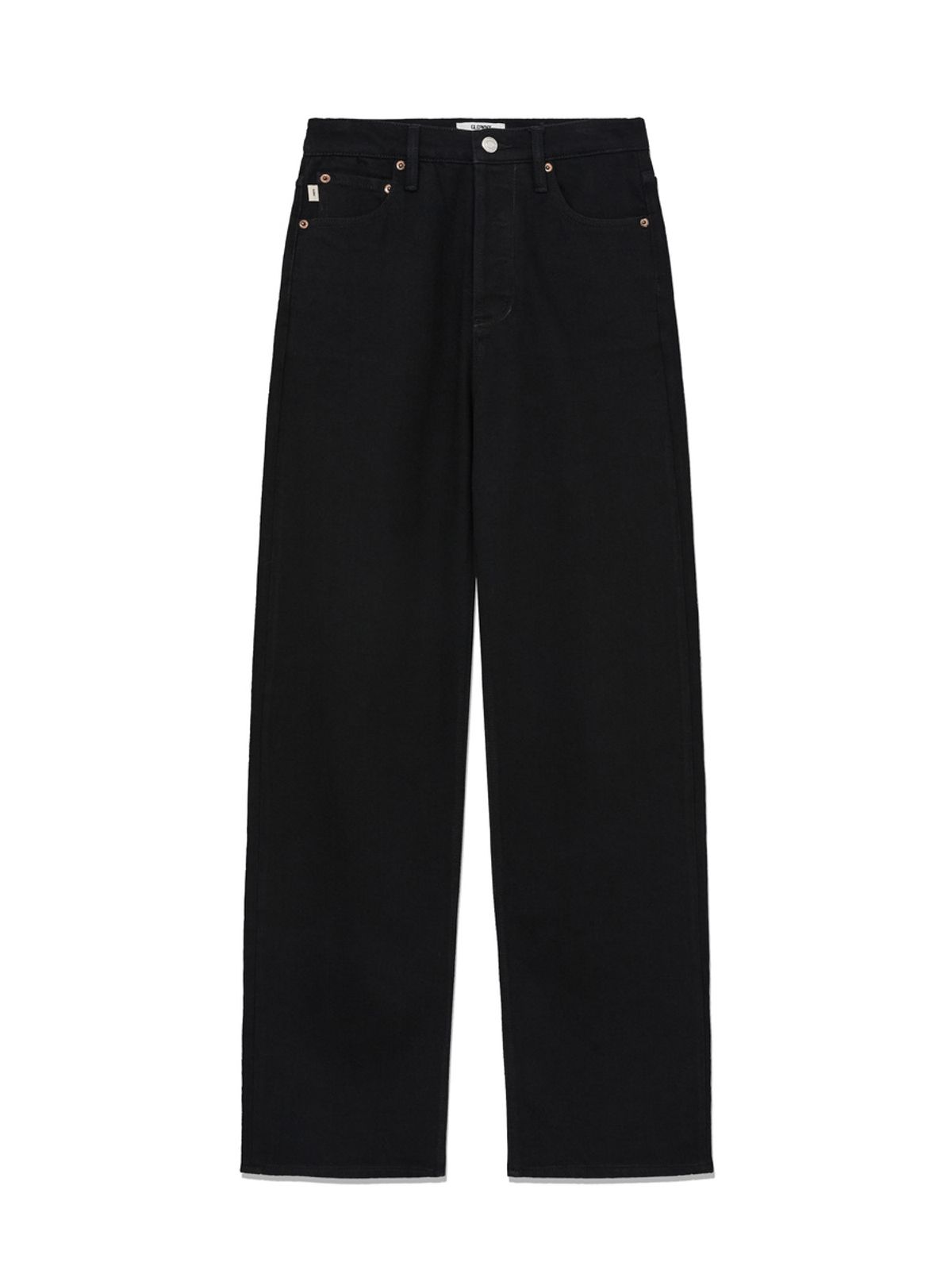 글로니(GLOWNY) 90s HIGH RISE WIDE LEG JEANS (LONG) (BLACK)