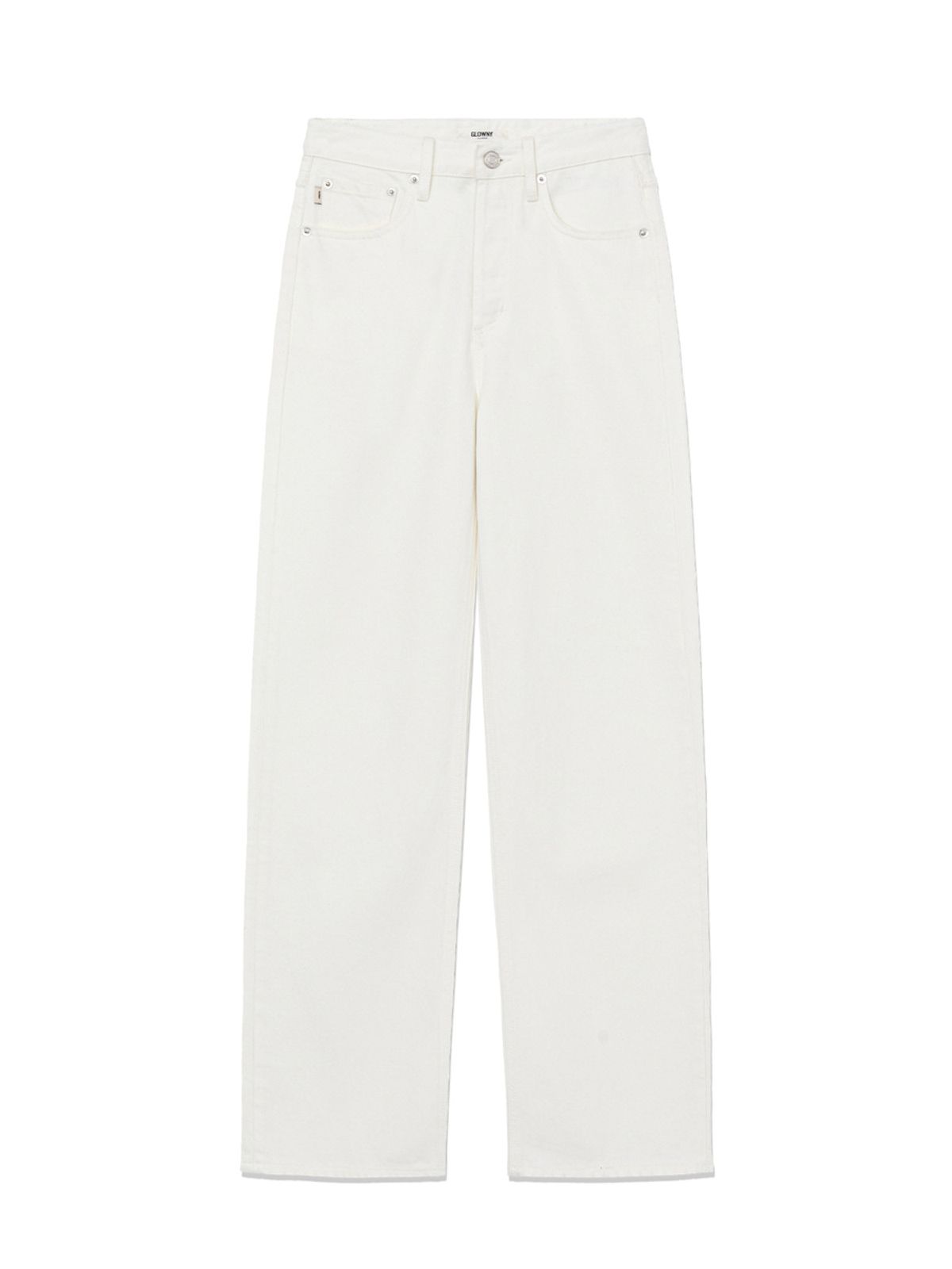 글로니(GLOWNY) 90s HIGH RISE WIDE LEG JEANS (LONG) (WHITE)