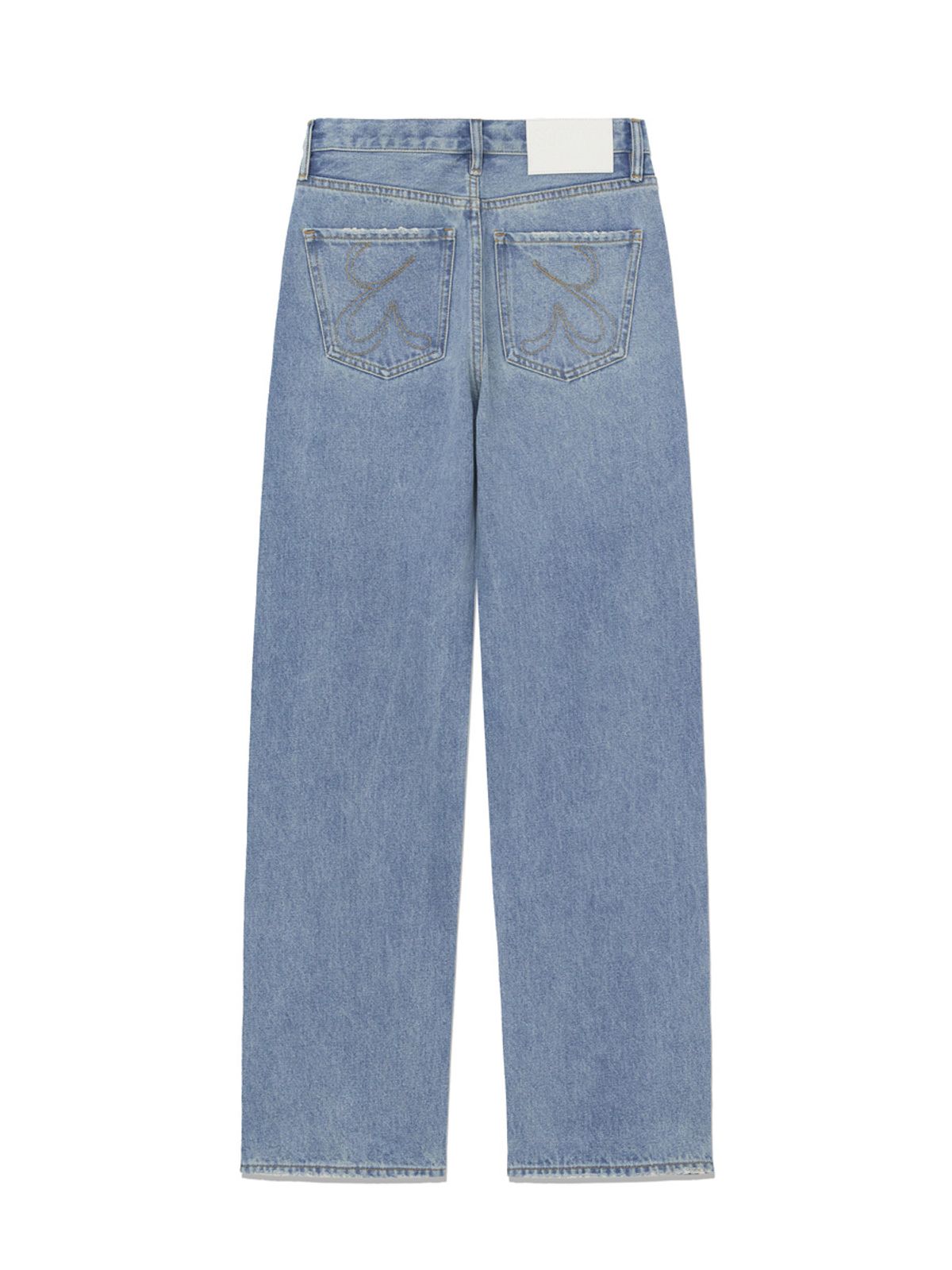 글로니(GLOWNY) 90s HIGH RISE WIDE LEG JEANS (LONG) (LIGHT BLUE)