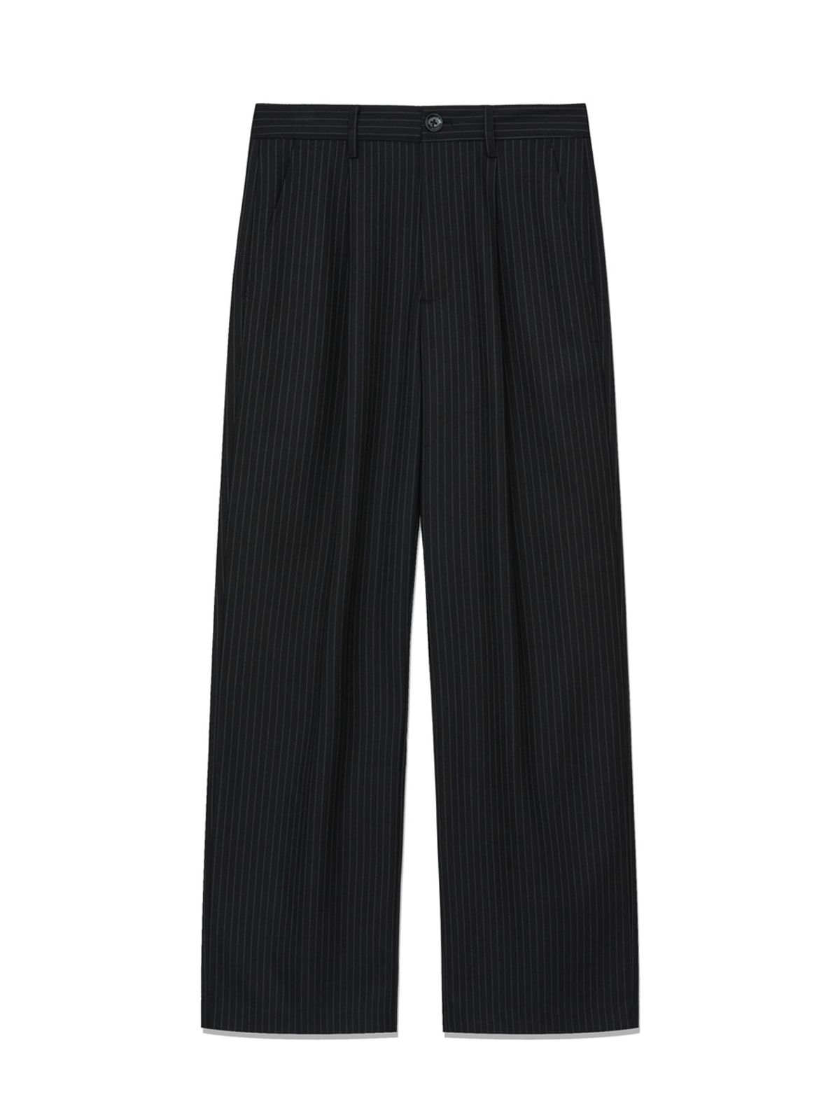 글로니(GLOWNY) G GENTLE WIDE LEG PINSTRIPE PANTS 2.0 (CHARCOAL)
