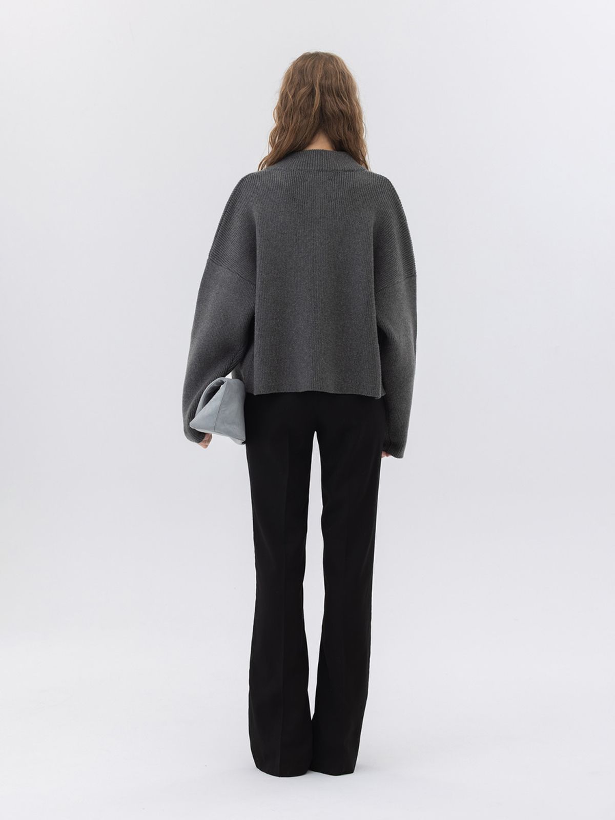 글로니(GLOWNY) G MODERN BOOTCUT WOOL SLACKS (BLACK)