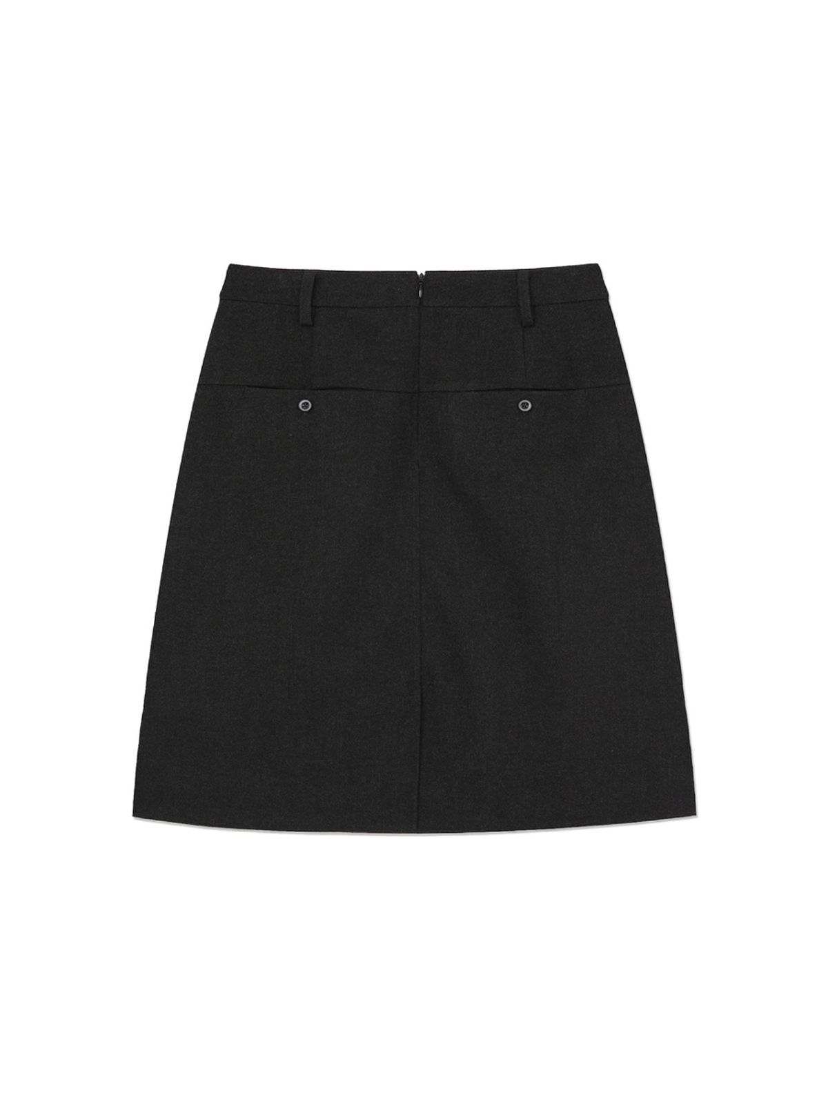글로니(GLOWNY) G MONICA MIDI SKIRT (CHARCOAL)