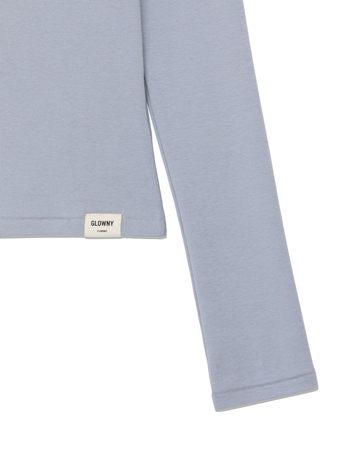 글로니(GLOWNY) G CHARM V-NECK LONG SLEEVE (DUSTY BLUE)