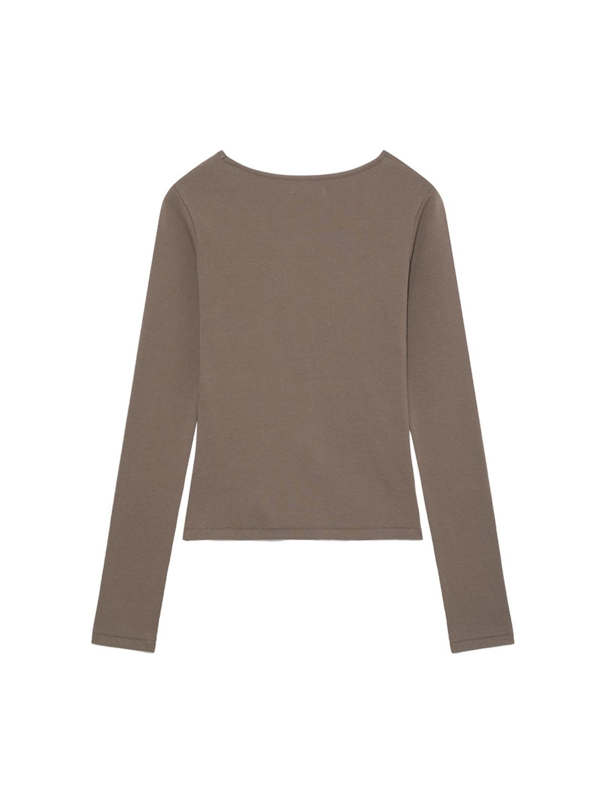 글로니(GLOWNY) G CHARM V-NECK LONG SLEEVE (MOCHA)