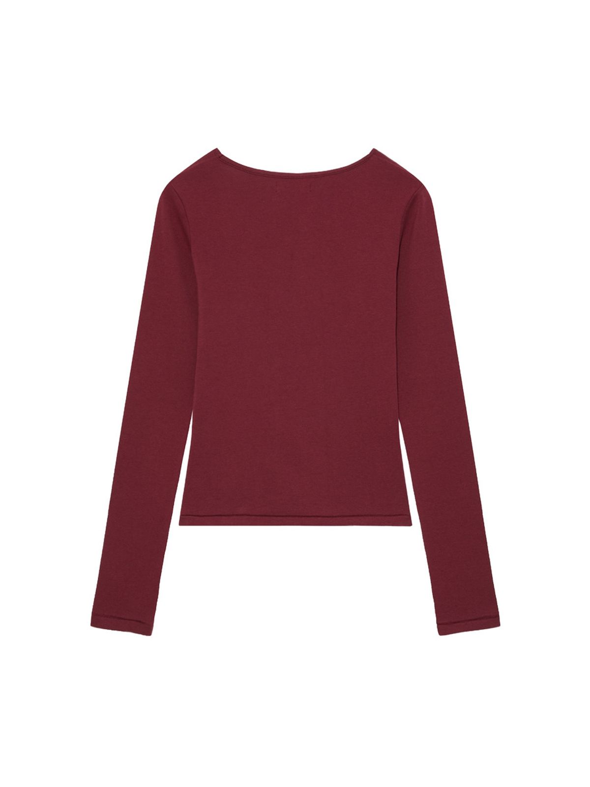 글로니(GLOWNY) G CHARM V-NECK LONG SLEEVE (WINE)