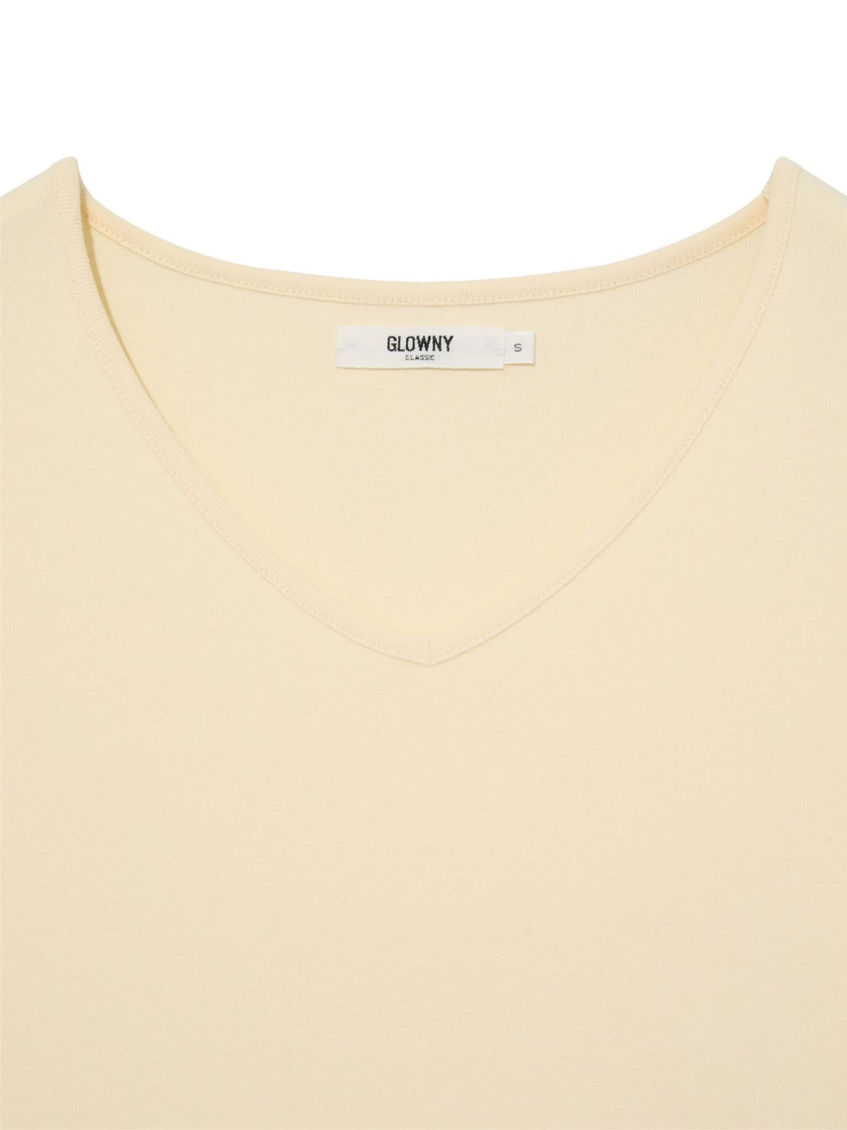 글로니(GLOWNY) G CHARM V-NECK LONG SLEEVE (YELLOW)