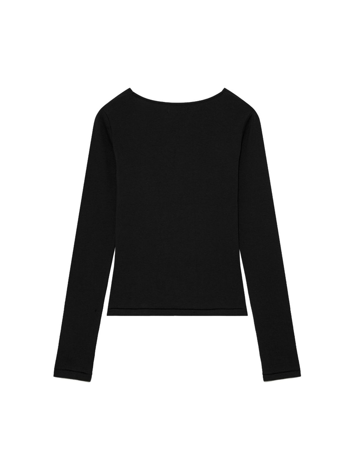 글로니(GLOWNY) G CHARM V-NECK LONG SLEEVE (BLACK)